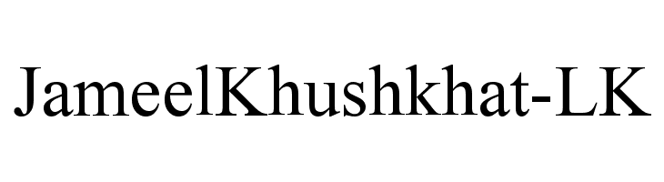 Jameel Khushkhat-LK  les polices de caractères gratuit tlcharger