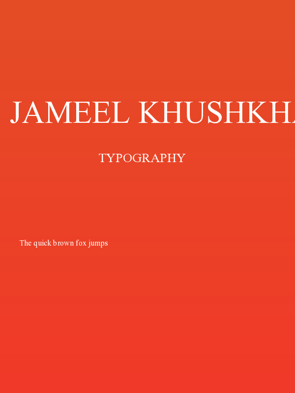 Jameel Khushkhat-LK Poster