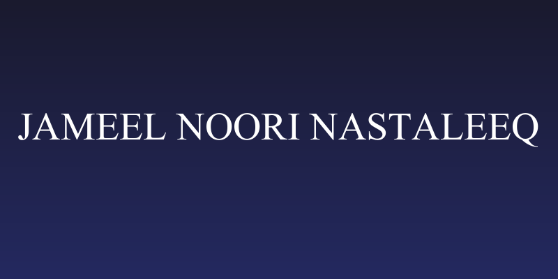 Jameel Noori Nastaleeq Social Header