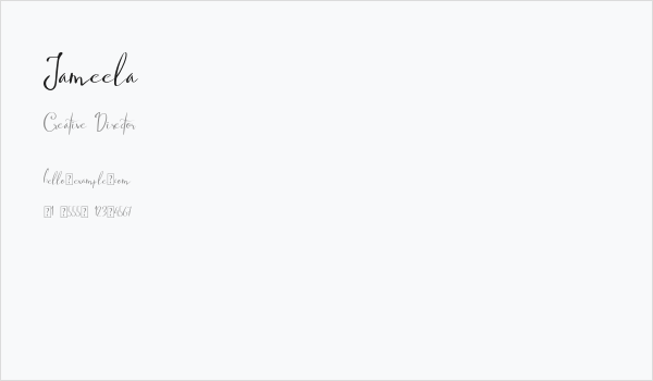 Jameela Business Card