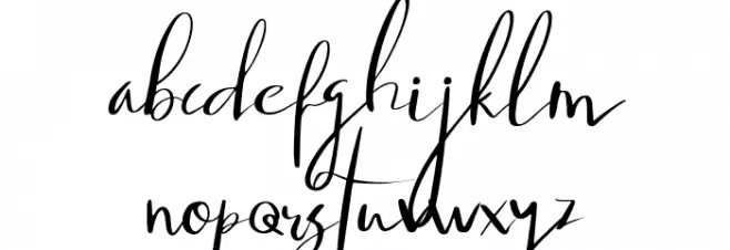Jameela Schriftart Kleinbuchstaben
