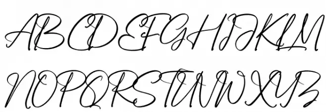 Jamella Font UPPERCASE