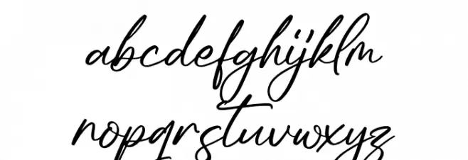 Jamella Font LOWERCASE