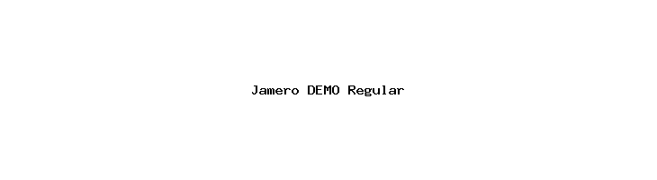 Jamero DEMO Regular  免费字体下载
