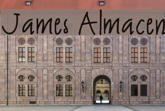 James Almacen Font examples