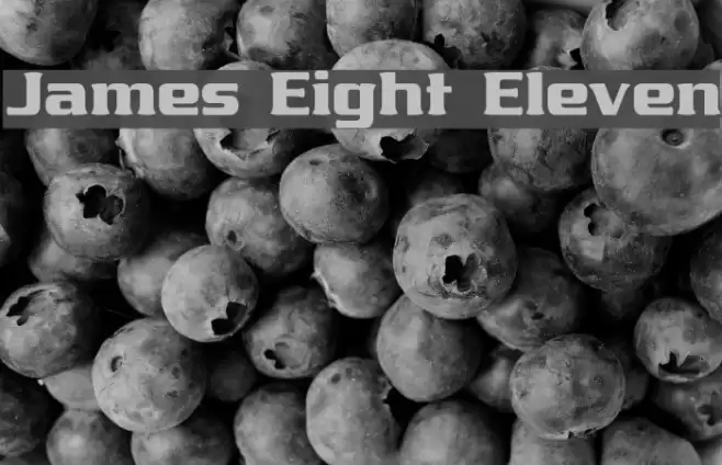 James Eight Eleven Font examples