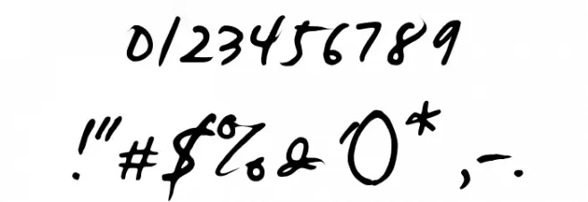 James Fajardo Font OTHER CHARS