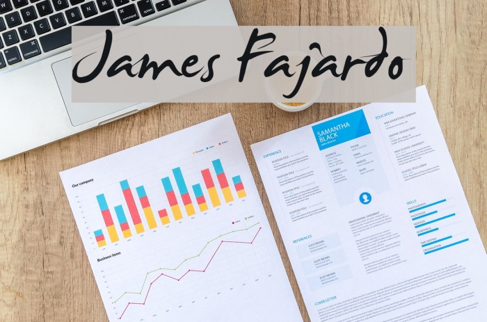 James Fajardo Font examples
