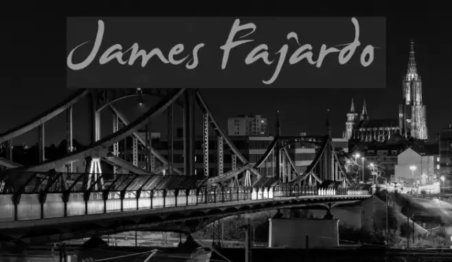 James Fajardo Font examples