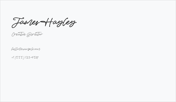 JamesHayley Business Card