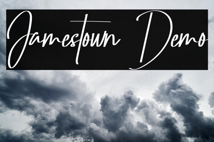 Jamestown Demo Font examples