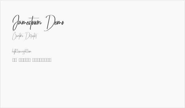 Jamestown Demo Business Card