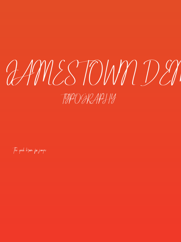 Jamestown Demo Poster