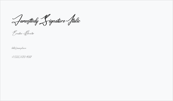 Jamesttedy Signature Italic Business Card