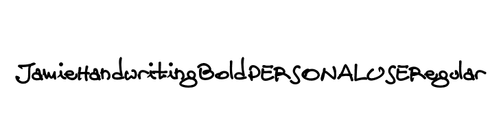 Jamie Handwriting Bold PERSONAL USE Regular  font caratteri gratis