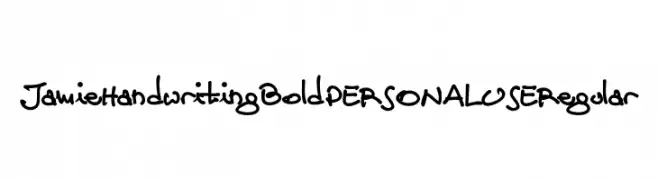 Jamie Handwriting Bold PERSONAL USE Regular  フリーフォントのダウンロード