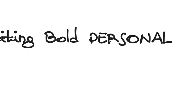 Jamie Handwriting Bold PERSONAL USE Regular Logo