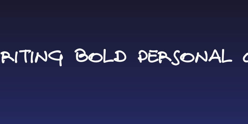 Jamie Handwriting Bold PERSONAL USE Regular Social Header