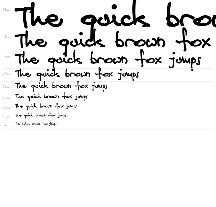 Jamie Handwriting Bold PERSONAL USE Regular Waterfall