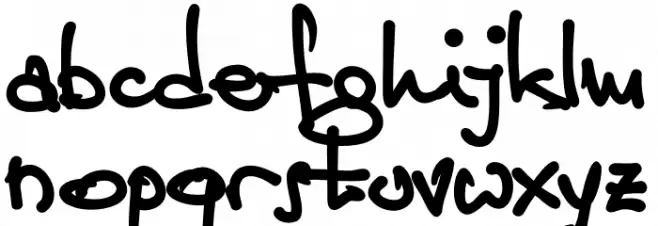 Jamie Handwriting Bold PERSONAL USE Regular Font LOWERCASE