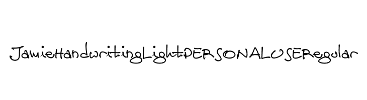 Jamie Handwriting Light PERSONAL USE Regular  Free Fonts Download