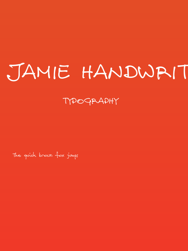 Jamie Handwriting Light PERSONAL USE Regular Poster