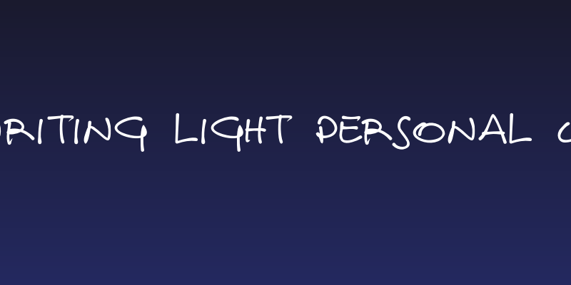 Jamie Handwriting Light PERSONAL USE Regular Social Header