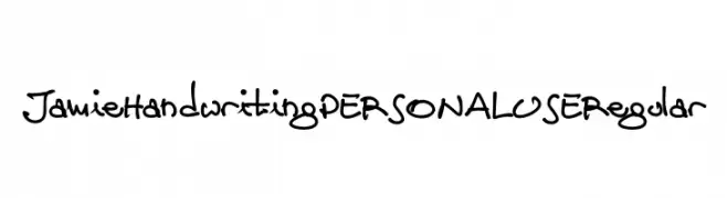 Jamie Handwriting PERSONAL USE Regular  Frei Schriftart Herunterladen