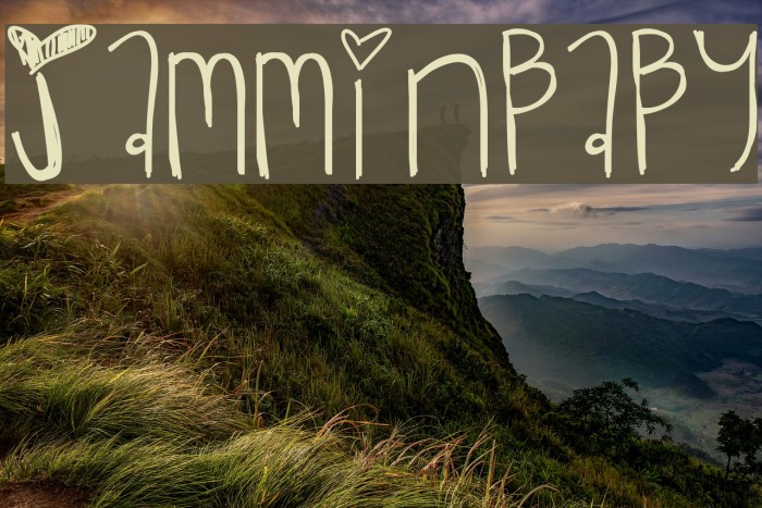 JamminBaby Font examples