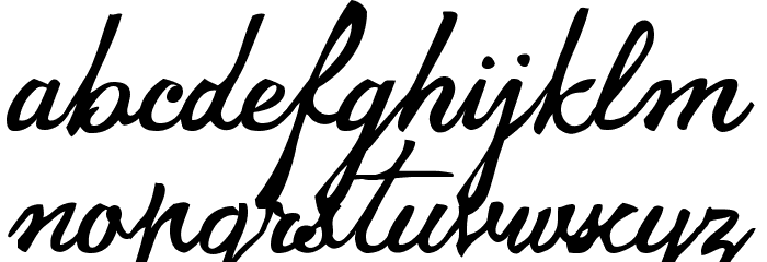 Jamscript Font LOWERCASE