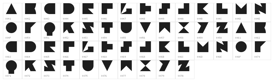 Jamstone Regular Character Map