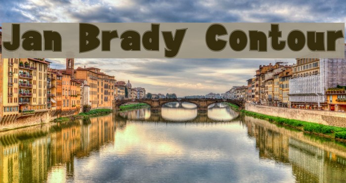 Jan Brady Contour Font examples