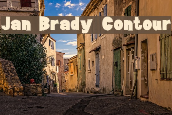 Jan Brady Contour Font examples