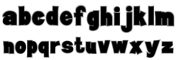 Jan Brady Contour Font LOWERCASE
