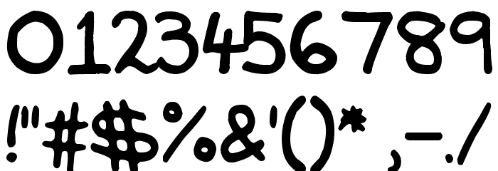 Jan Hand Font OTHER CHARS