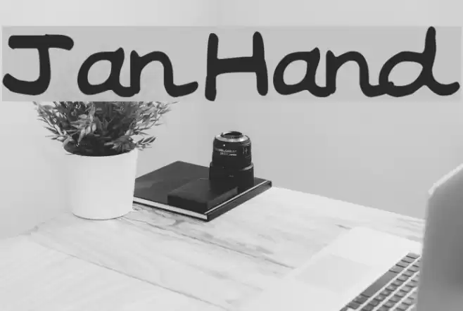 Jan Hand Font examples