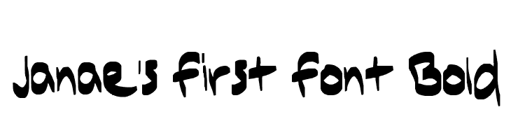 Janae's First Font Bold  font caratteri gratis