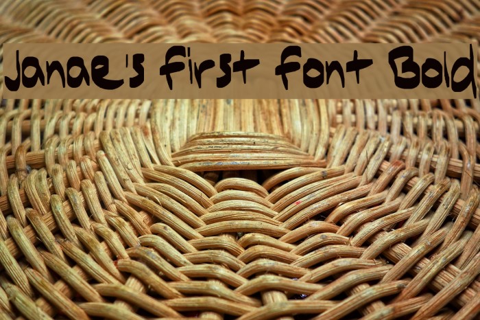 Janae's First Font Bold Font examples
