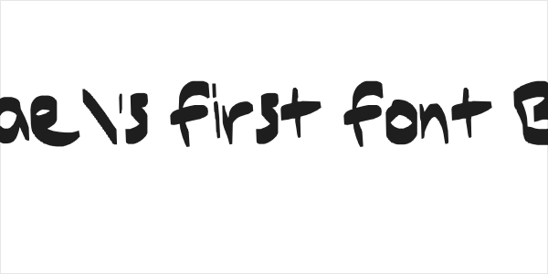 Janae's First Font Bold Logo