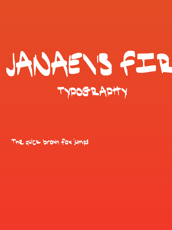 Janae's First Font Bold Poster
