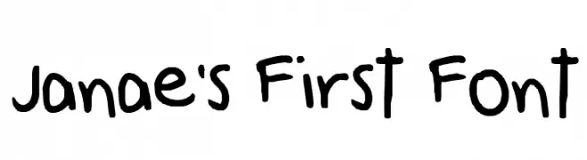 Janae's First Font  baixar fontes gratis