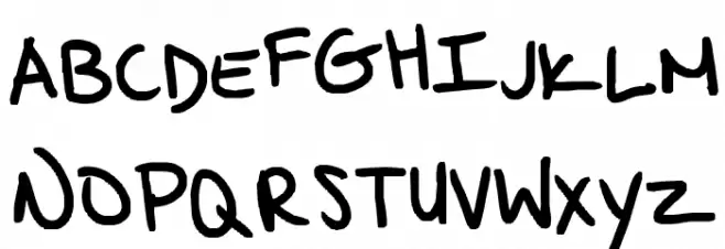 Janae's First Font Schriftart Groß