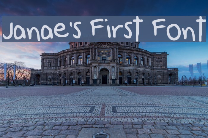 Janae's First Font Font examples
