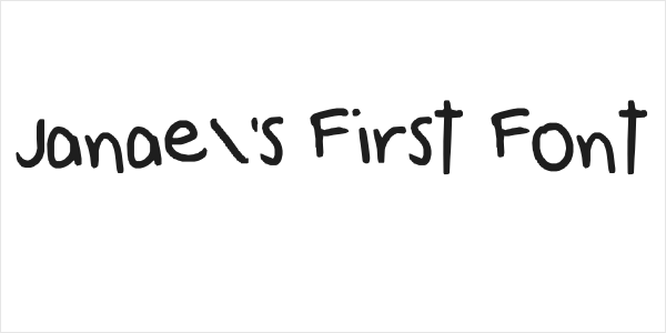Janae's First Font Logo