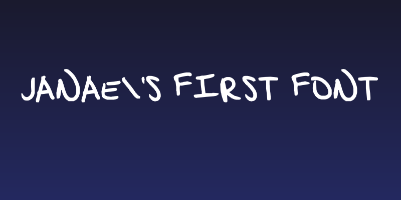 Janae's First Font Social Header