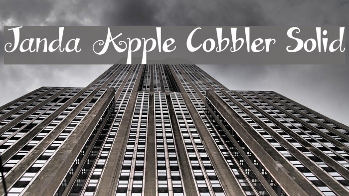 Janda Apple Cobbler Solid Font examples