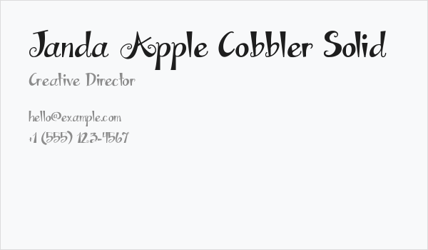 Janda Apple Cobbler Solid Business Card