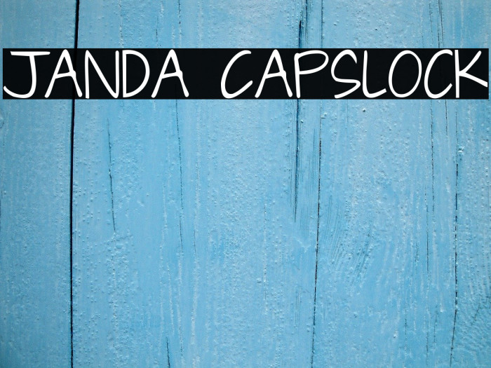 Janda Capslock Font examples
