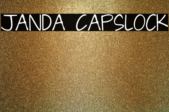 Janda Capslock Font examples