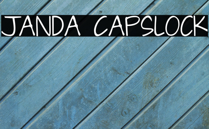 Janda Capslock Font examples